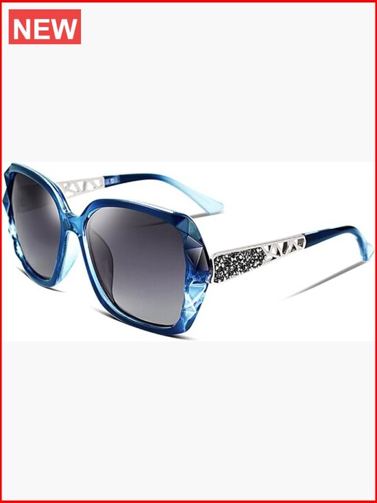 Polarized Square Oversized Sunglasses Sparkling Composite Frame UV400 main image 7